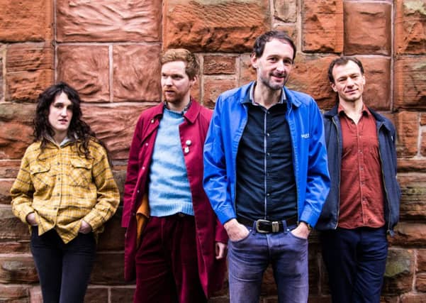 L-R: Ailbhe Nic Oireachtaigh, Stevie Jones, Alasdair Roberts, Alex Neilson PIC: Audrey Bizouerne