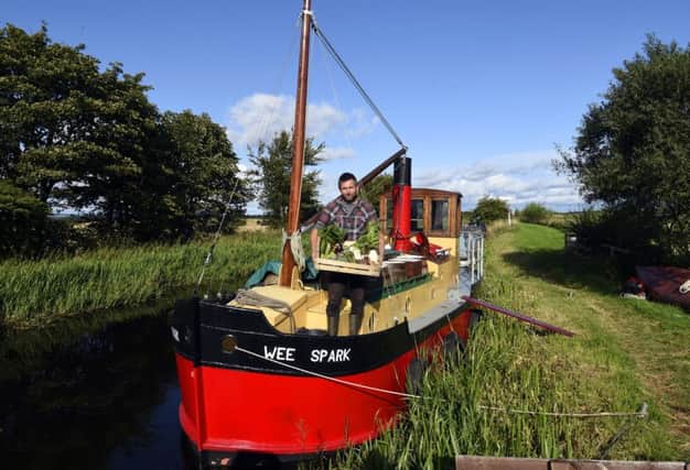 Iain withers market gardener at narrow boat farm
for the first time in around 150 years, local produce will be transported from farm to market via canal barge. Picture: Lisa Ferguson