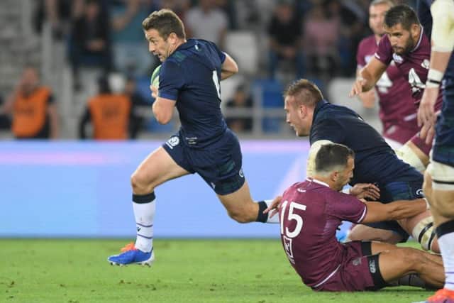 Greig Laidlaw charges forward in Tbilisi. Picture: Levan Verdzeuli
