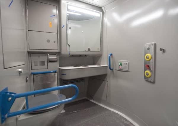 Disabled toilet in new Caledonian Sleeper train. Picture: John Devlin