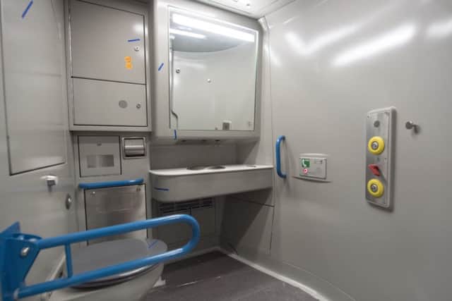 Disabled toilet in new Caledonian Sleeper train. Picture: John Devlin
