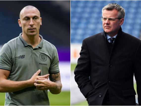 Celtic captain Scott Brown (left) and Rangers managing director Stewart Robertson