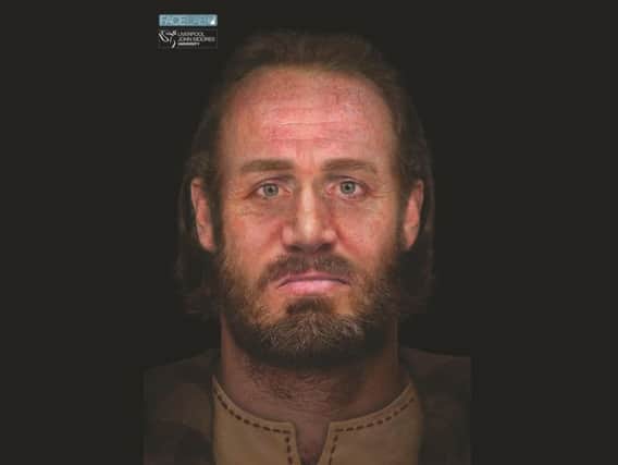 The reconstructed face of the clansman who was killed in Easter Ross in the 15th Century at a time of heightened violence in the area. PIC: Face Lab, Liverpool John Moores University.
