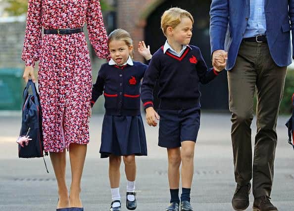 Prince William told Helen Hasham, head of the lower school, that Charlotte was very excited about her first day.