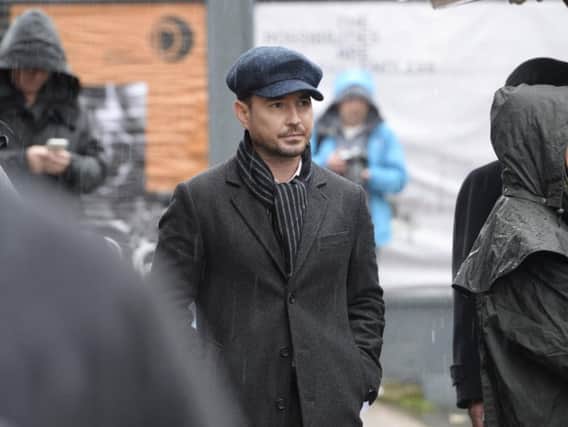 Martin Composton was spotted filming The Nest in Glasgow. (Picture: James Chapelard/SWNS)