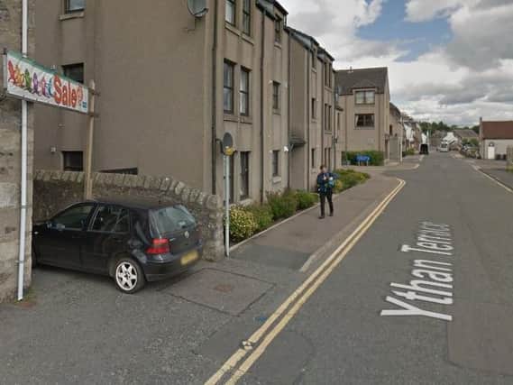 The body was found beside sheds on Ellon's Ythan Terrace. Picture: Google