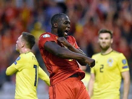 Scotland will have Romelu Lukaku to contend with on Monday night. Picture: John Thys.