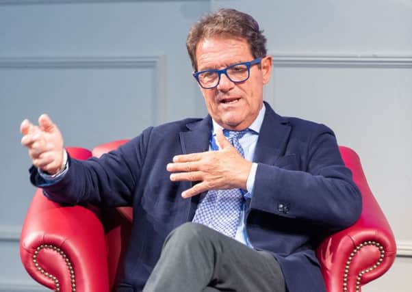 Retired manager Fabio Capello discussed the problems of working in Russia and China during a visit to Edinburgh yesterday. Picture: Ian Georgeson
