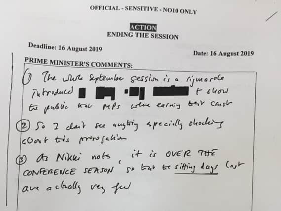The Prime Minister wrote: "I don't see anything specially shocking about this prorogation."