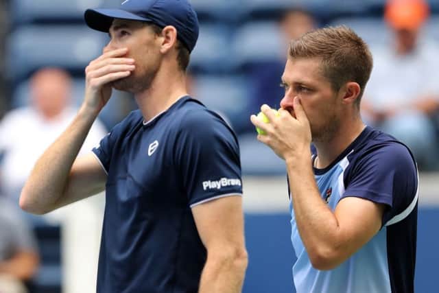 Jamie Murray and Neal Skupski lost to Juan Sebastian Cabal and Robert Farah of Colombia. Picture: Elsa/Getty Images