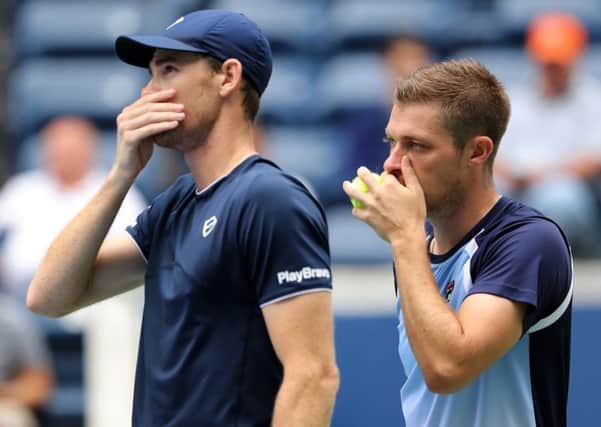 Jamie Murray and Neal Skupski lost to Juan Sebastian Cabal and Robert Farah of Colombia. Picture: Elsa/Getty Images