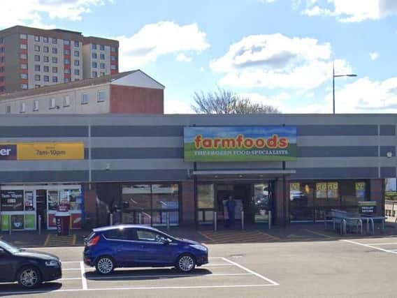 The raid took place at a Farmfoods in Clydebank. Picture: Police Scotland
