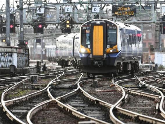 File picture of ScotRail train at Glasgow Central
