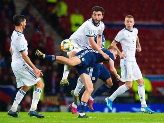 Empty seats at Hampden were clearly visible as Scotland took on Russia in an important Euro 2020 qualifier