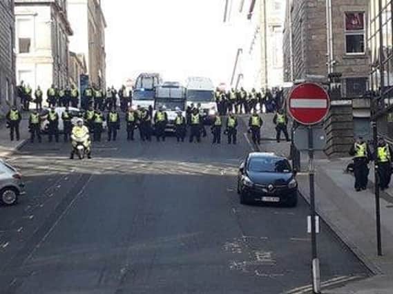 Police in Glasgow. Picture: Ralph Roberts
