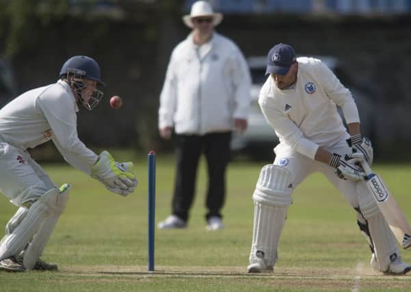 Action from the Cricket Scotland Grand Final at The Grange where Forfarshire beat Uddingston. Picture:

 Neil Hanna