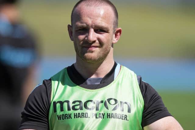 Glasgow Warriors' Nick Grigg scored a try. Picture: SNS