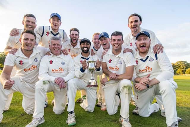 Forfarshire celebrate their Grand Final win over Uddingston on Saturday. Picture: Donald MacLeod
