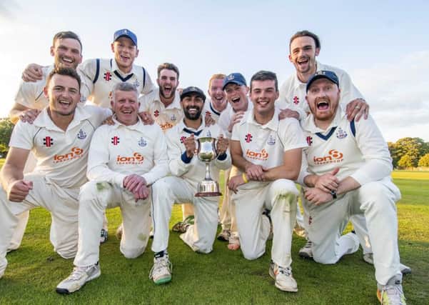 Forfarshire celebrate their Grand Final win over Uddingston on Saturday. Picture: Donald MacLeod