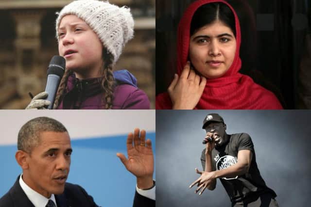 Climate activist Greta Thunberg topped the poll, ahead of Nobel Prize winner Malala Yousafzai, former US President Barack Obama and rapper Stormzy.