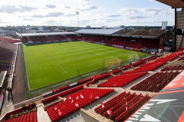 A general view of Pittodrie