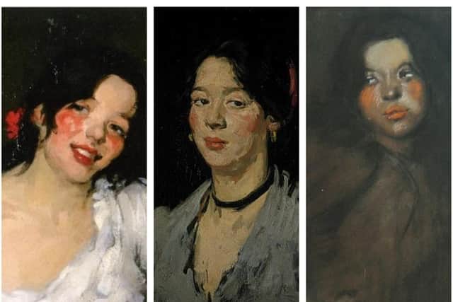 Three of the portraits Peploe completed of Jeanie Blyth, including The Green Blouse (centre). All are held by National Galleries of Scotland. PIC: NGS.