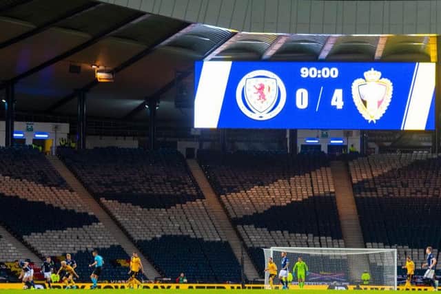 It was a long evening for Steve Clarke, Scotland players and the fans. Picture: SNS