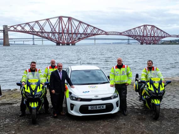 Blood Bikes Scotland is a free-of-charge medical courier service supporting the NHS and operated by some 100 volunteers. Picture: Contributed