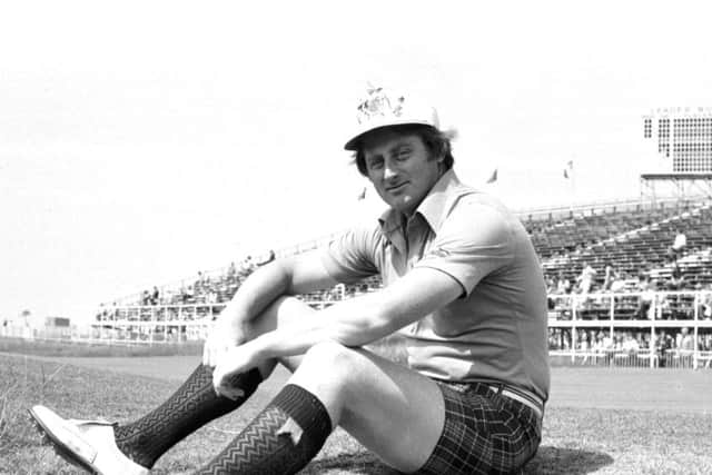 Brian Barnes, one of golf's great characters, takes a break during the Scottish Open practice day at Turnberry in July 1977.