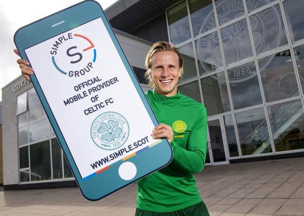 Moritz Bauer savoured his Celtic debut in the Old Firm derby despite being on the receiving end of a wild lunge from Jordan Jones. Picture: Craig Williamson/SNS