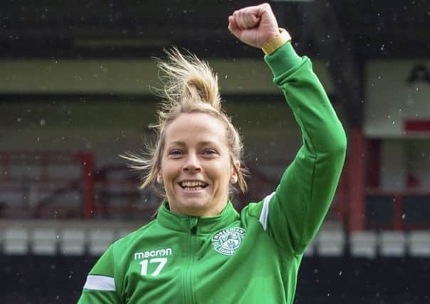 Joelle Murray is determined to draw on past experience when Hibs face Slavia Prague tonight. Picture: SNS.