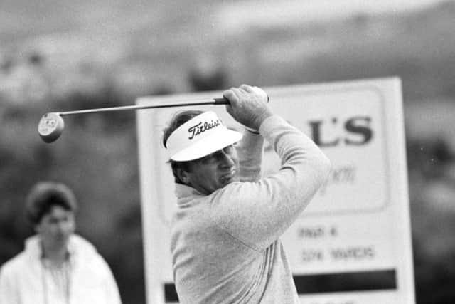 Barnes plays a shot at the Bell's Scottish Open at Gleneagles in July 1989