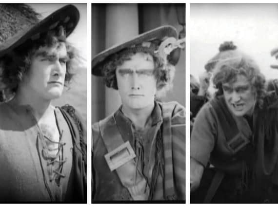 Actor David Hawthorn as Roy Roy in the 1922 biopic of the folk hero that brought gridlock to Glasgow city centre on its release. PIC: HippFest.