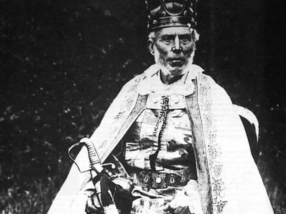 King Charles II, the last of the Yetholm gypsies to be crowned, at his coronation in 1898. PIC: gypsypalace.co.uk.