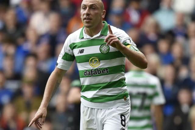 Celtic boss Neil Lennon hailed captain Scott Brown's performance in the 2-0 Old Firm victory at Ibrox. Picture: Rob Casey/SNS