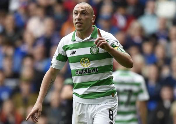 Celtic boss Neil Lennon hailed captain Scott Brown's performance in the 2-0 Old Firm victory at Ibrox. Picture: Rob Casey/SNS