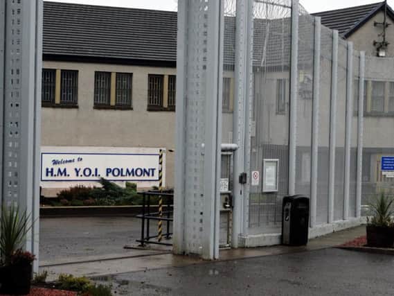 Emergency crews were called to a young offenders institution in Polmont last night amidst reports of a blaze in a cell. Picture: PA
