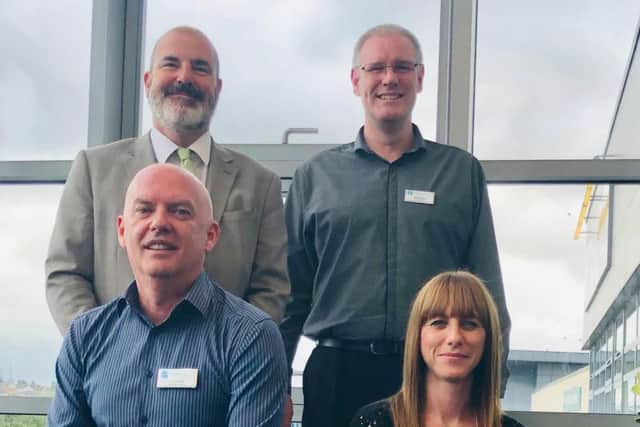 Back row L-R: Fabian Haut and Russell Low. Front row: Robert Bain and Leanne Williamson. Picture: contributed.