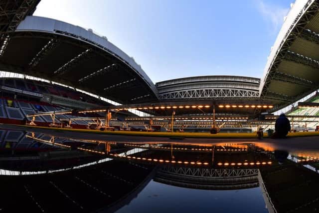 A general view of the Kobe Misaki Stadium, where Scotland face Samoa