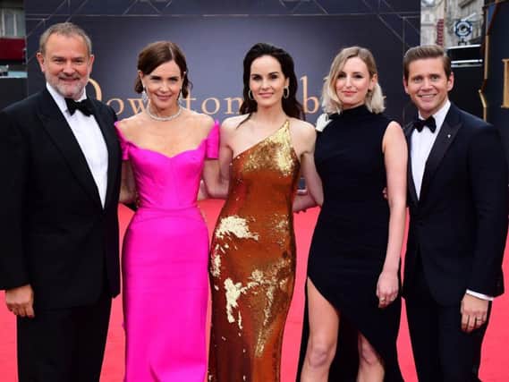 The cast and crew of Downton Abbey at London's Leicester Square for the world premiere of the film.