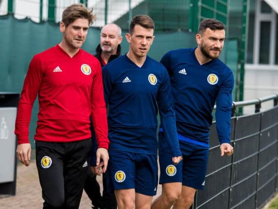 Ryan Jack at a Scotland training session at the Oriam. Steven Gerrard has criticised the national team coaching staff for being 'careless' with the Rangers midfielder
