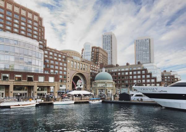 The Boston Harbor Hotel is at Rowes Wharf in the city. Picture: contributed.