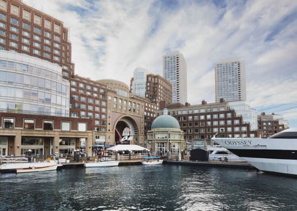 The Boston Harbor Hotel is at Rowes Wharf in the city. Picture: contributed.