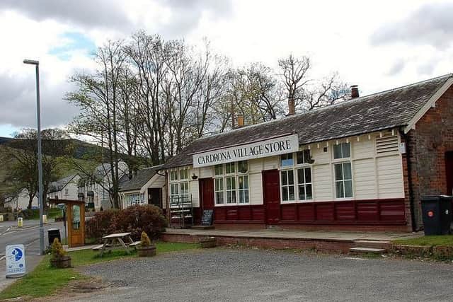 Cardrona Station was opened in 1864 as a part of the Innerleithen and Galashiels Railway. After the lines closure in 1962, the stations main building lay disused for a number of years. Today is used as a cafe.