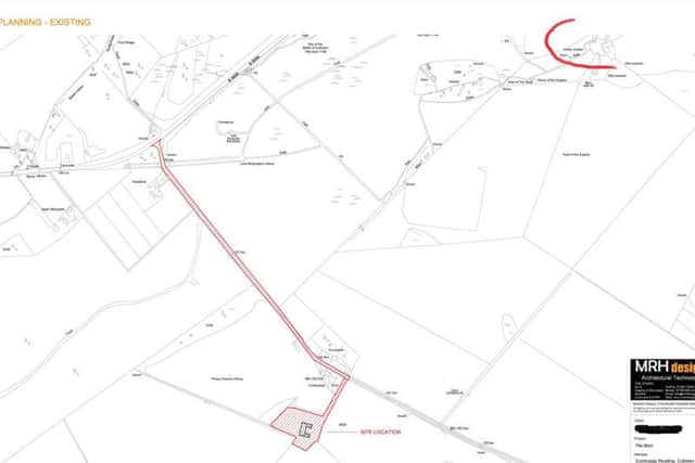 A map showing the location of the house with the National Trust for Scotland visitor centre highlighted top right. PIC: Contributed.