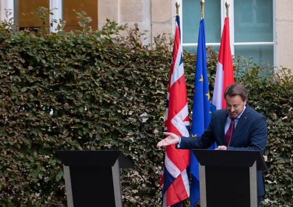 The Union Jack is there, but wheres Boris Johnson at UK-Luxembourg press conference? And did anyone notice Corbyn in Scotland, wonders Kenny MacAskill (Picture: Joshua Sammer/Getty Images)
