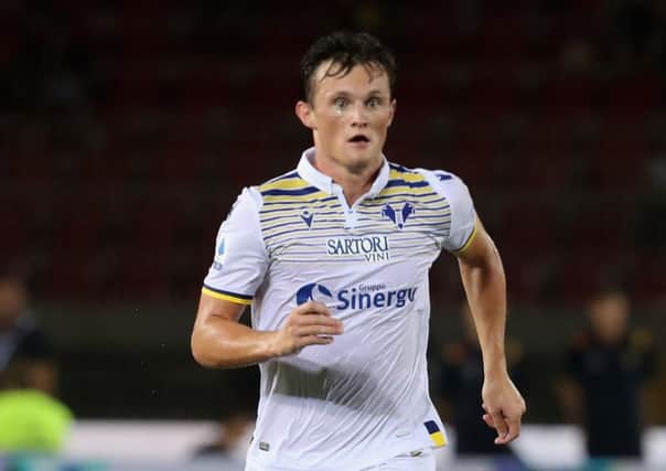 Liam Henderson could be lining up for Verona against AC Milan in Italys Serie A. Picture: Getty.