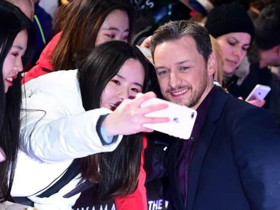 Scottish star James McAvoy meets fans at the European premier of 2019 hit Glass. Ian West/PA Wire