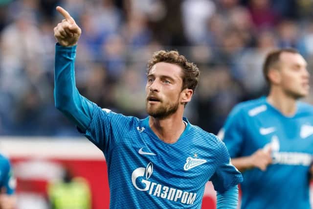 Claudio Marchisio celebrates a goal for Zenit Saint Petersburg. Picture: Epsilon/Getty Images
