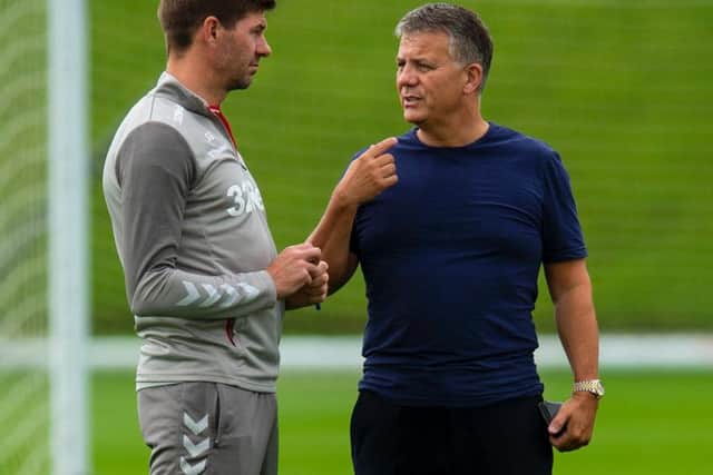 Mark Allen with Steven Gerrard.